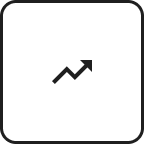 Symbol eines aufsteigenden Finanzcharts