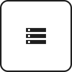 Ein schwarzes Icon mit drei horizontalen Linien, wahrscheinlich eine Menü- oder Einstellungsoption.