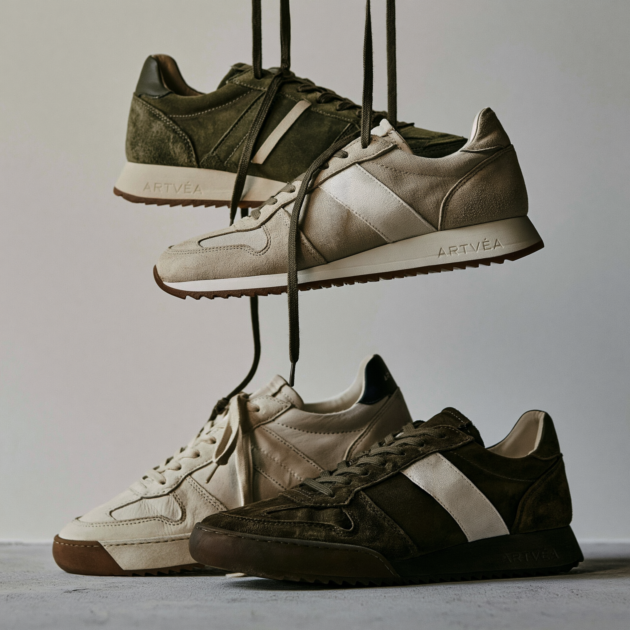 Kuratierte Sneaker Colorways von Studio ARTVÉA als hochwertige Footwear Ergänzung für textile Marken- und Lifestyle-Konzepte.
