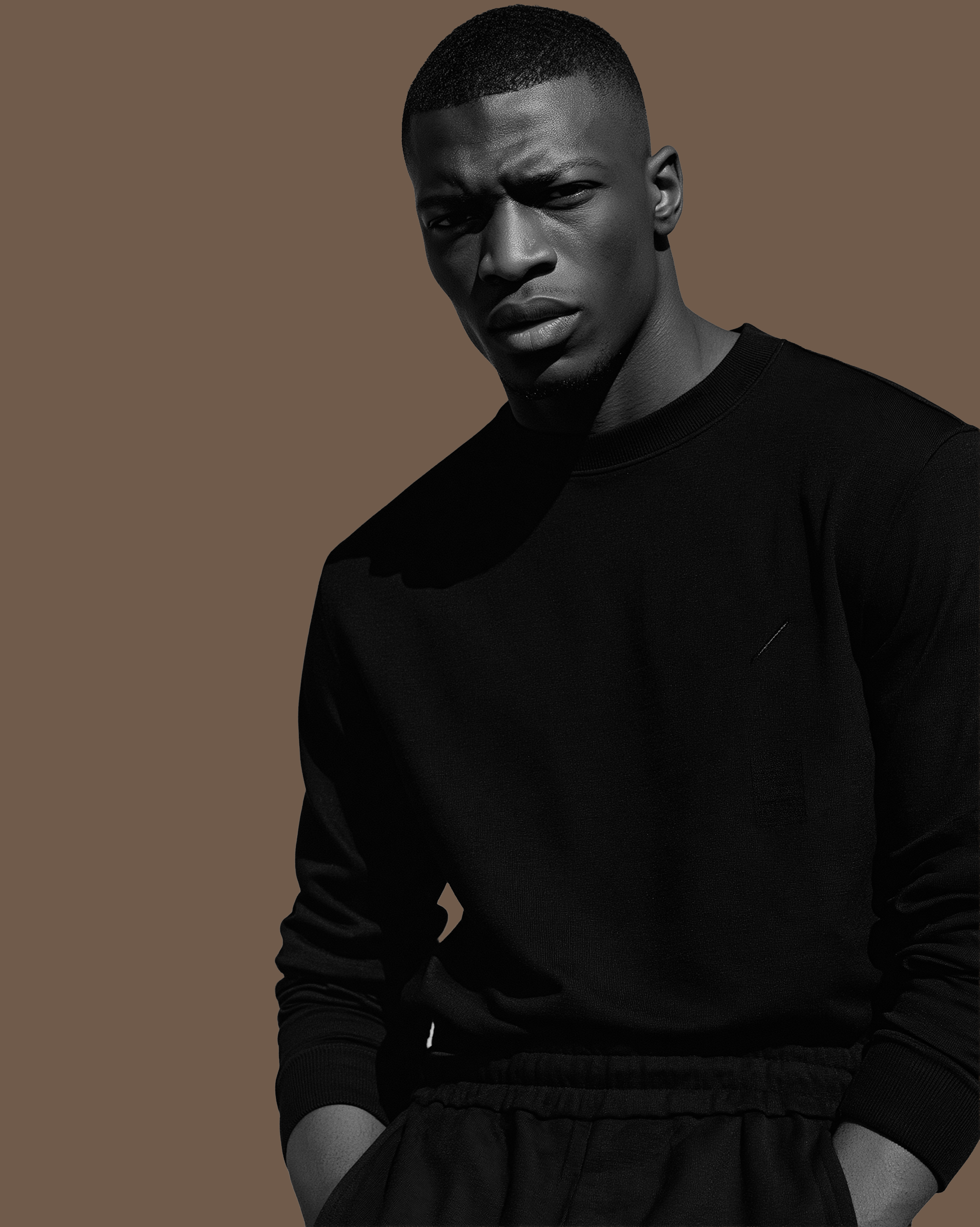 Schwarzes Sweatshirt von Studio ARTVÉA als reduziertes Brand Apparel Piece für hochwertige Teamwear und Corporate Fashion.