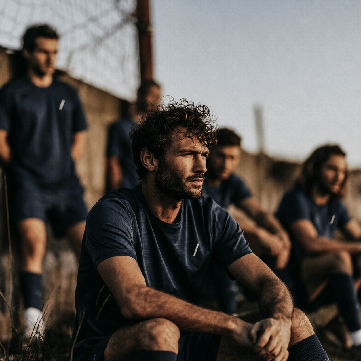 Sportler in hochwertiger Teamwear als Beispiel für Fanwear, Clubwear und textile Markenprodukte für Sportclubs von Studio ARTVÉA.