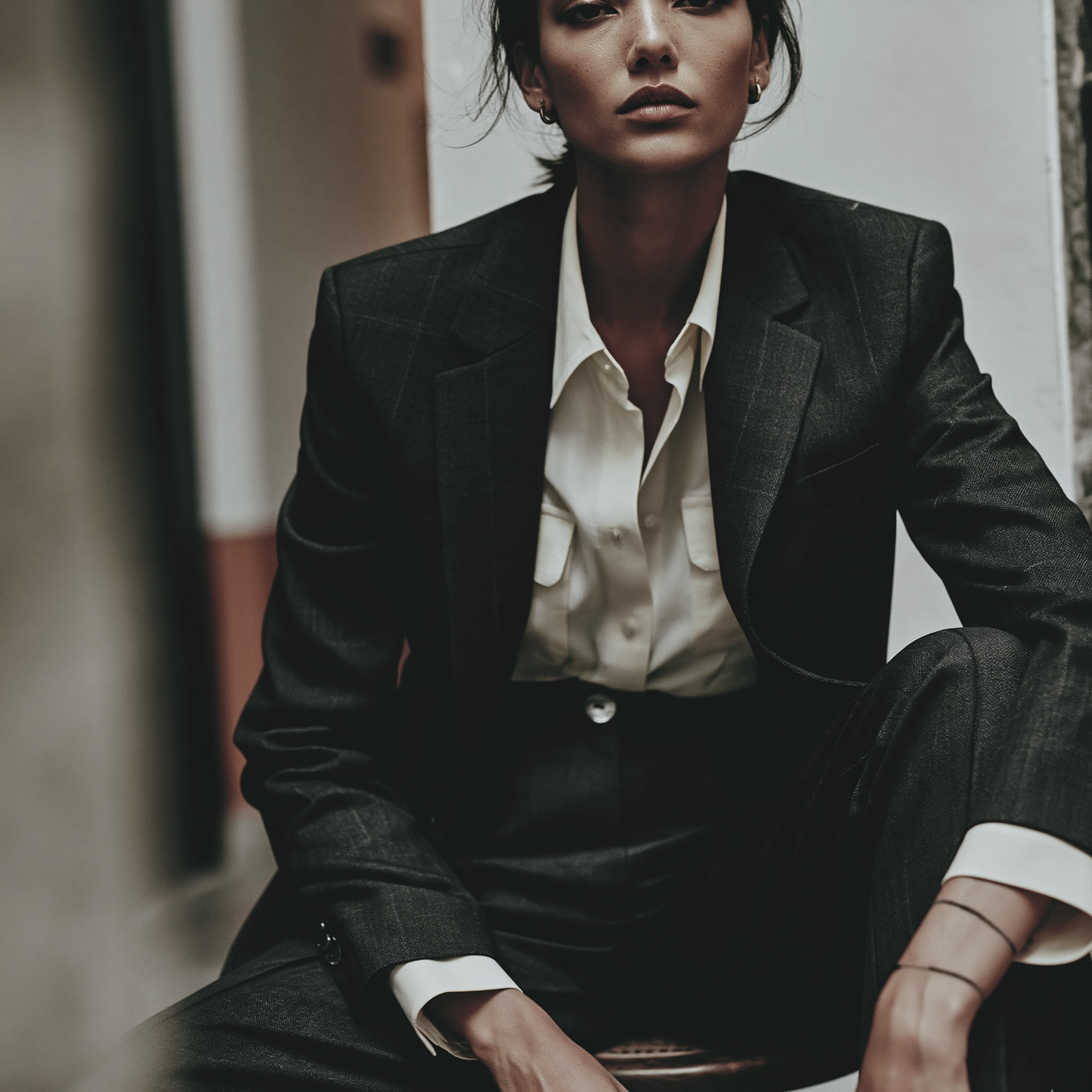 Damen-Tailoring von Studio ARTVÉA mit klarer Silhouette als moderne Corporate Fashion für hochwertige Markenpräsenz.