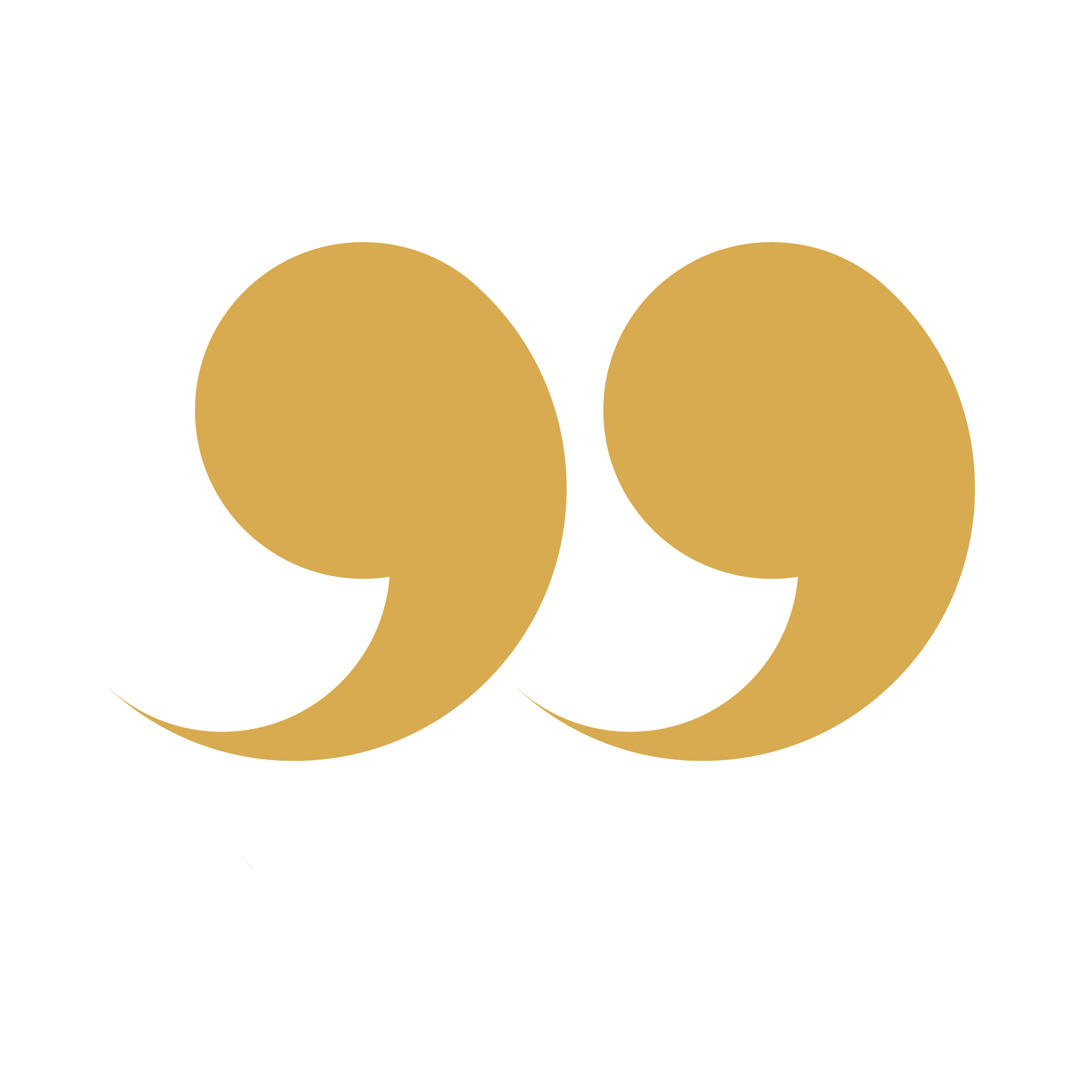 Gold quotation marks with black background