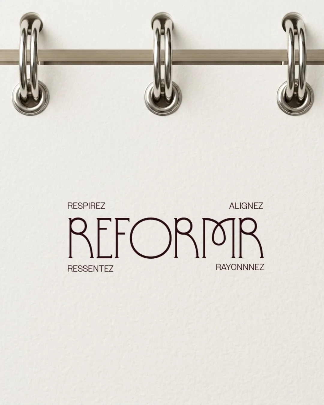 Reformr ✨ brief par @designerbriefs @bigcatcreative @justform.mockups @studiostandard_ @silverstagtype @moyo.studio #dbreformr [reformer, Pilates reformer, brand designer]