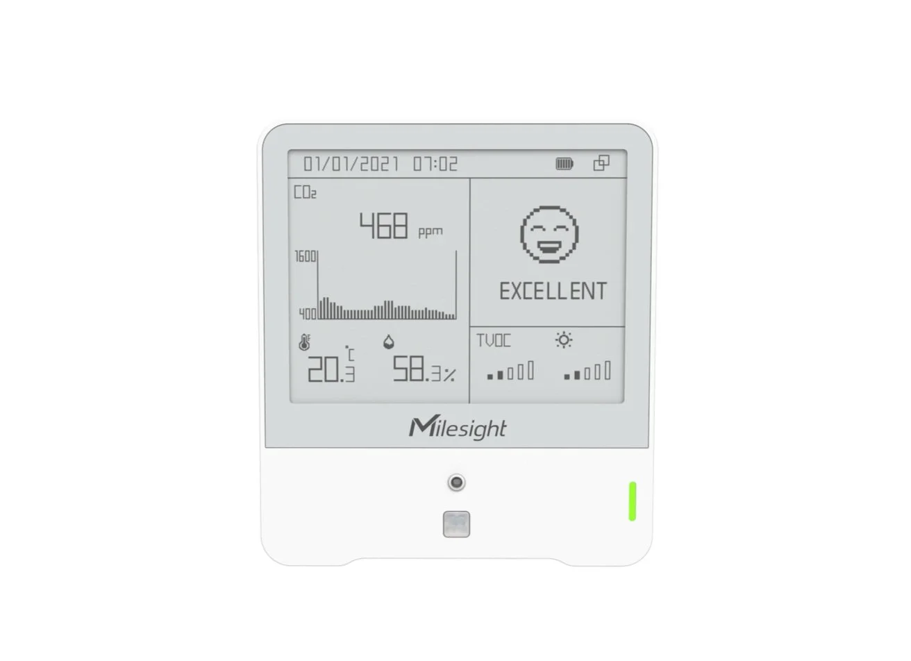LoRaWAN 7 in 1 Raumklima Funksensor AM307 mit Display inkl. Datenplattform