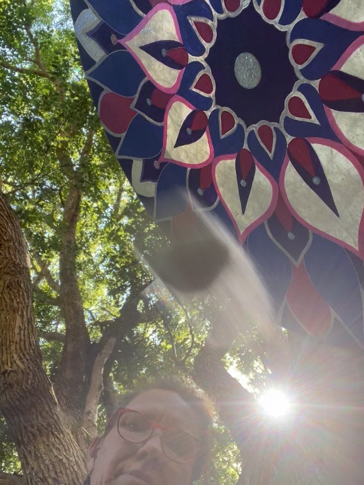 Drumming to this sacred tree -surrendering my everything into the landscape , into the roots , through the layers and into the ancient womb - the crystalline core - dissolving the feels , the grief , the messiness , the who I am meant to be . 

And j