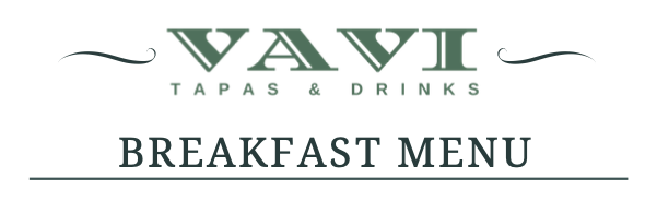 Logo for Lava Tapas & Drinks with a breakfast menu header