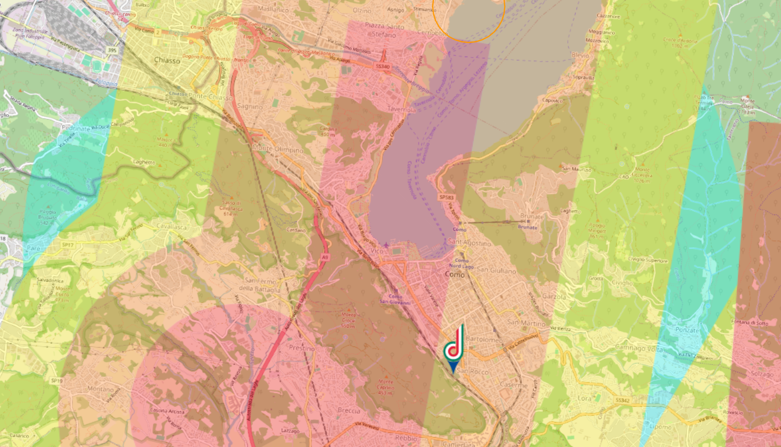 rilievi e ispezioni como mappa dflight