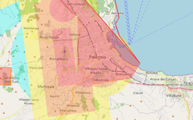 rilievo aereo con drone palermo  e ispezioni termografiche e dello stato di deterioramento palermo