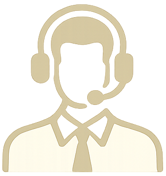 Illustratie van een persoon met een headset, mogelijk een klantenservice medewerker.