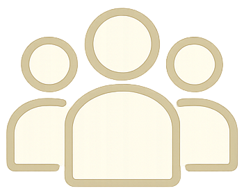 Illustratie van een groep mensen, symbolisch voor teamwork of communicatie.