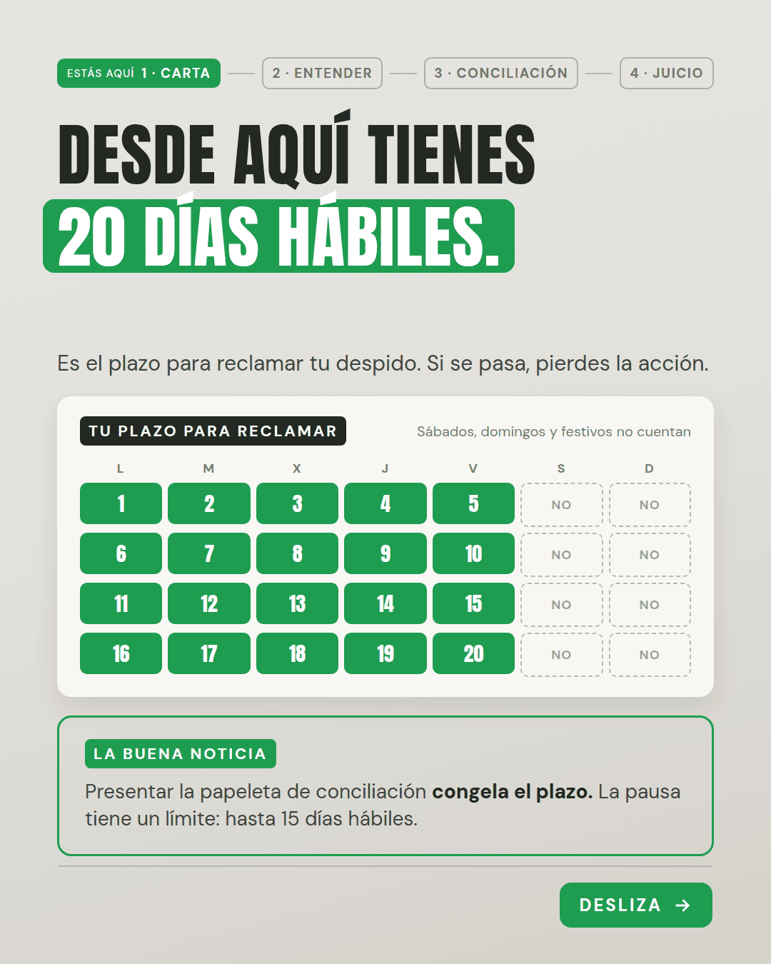 cuantos dias tengo para reclamar despido