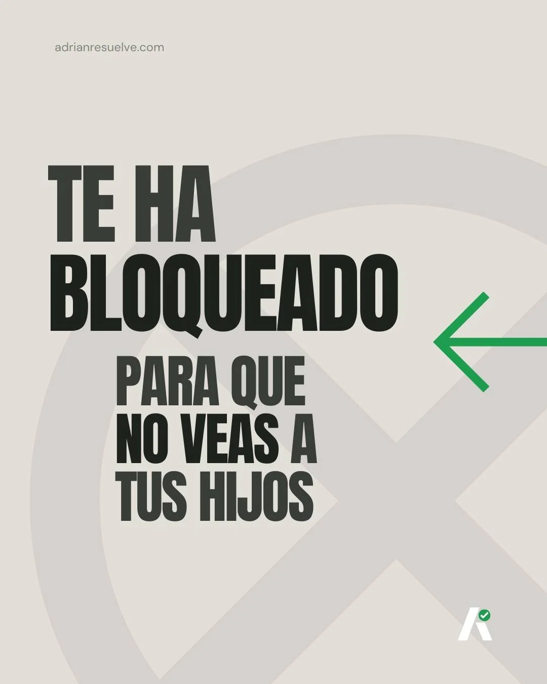 Te ha bloqueado, y no est&aacute;s viendo a tus hijos.

No responde, nada.

Y es normal no saber qu&eacute; hacer aqu&iacute;.

Pero bloquearte no cambia nada por s&iacute; solo, y definitivamente, NO decide qui&eacute;n puede ver a los ni&ntilde;os.