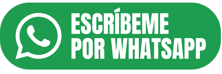 Botón verde con logo de WhatsApp y texto en español que dice 'ESCRÍBEME POR WHATSAPP'.