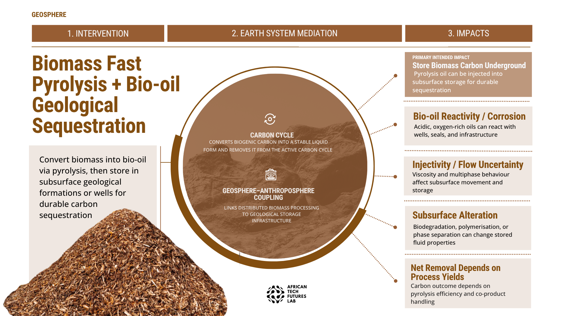 Biomass Fast Pyrolysis + Bio-oil Geological Sequestration
