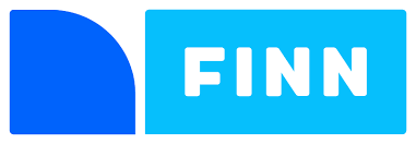 Logo with a blue rounded square and the word 'FINN' in white letters.