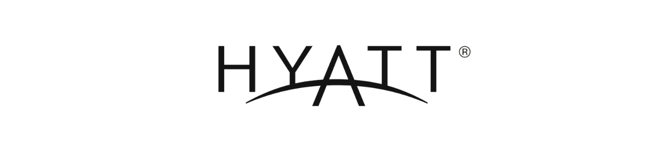 Hyatt hotel logo in black text on a white background.