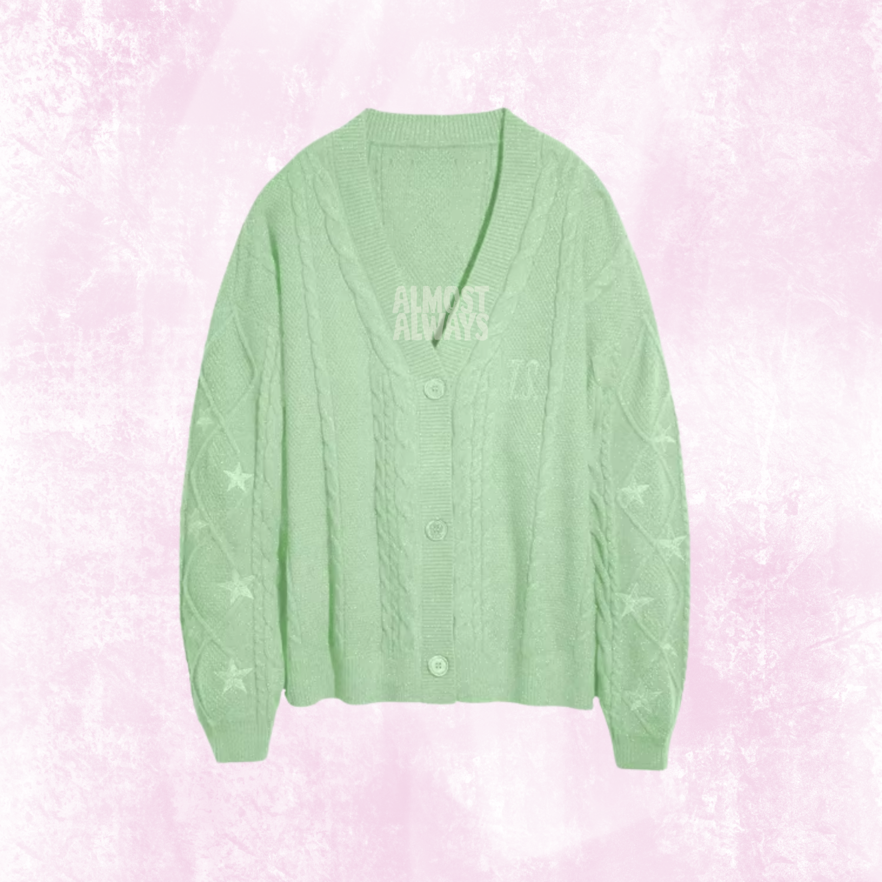 Glitter Cardigan - Green