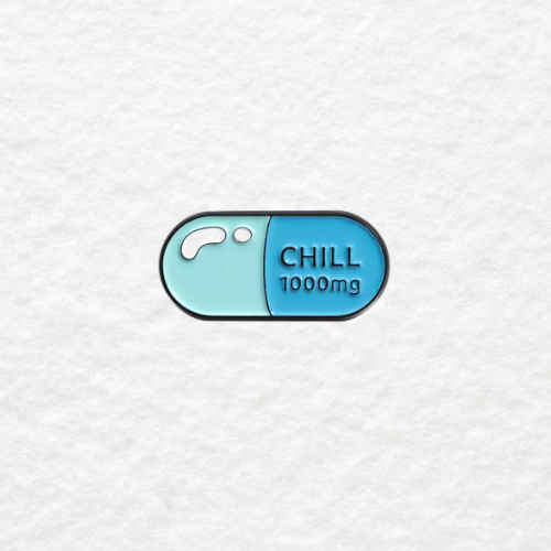 Chill Pill enamel pin