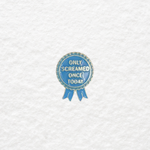 Only Screamed Once Today enamel pin