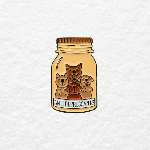 Dog Antidepressants Enamel Pin