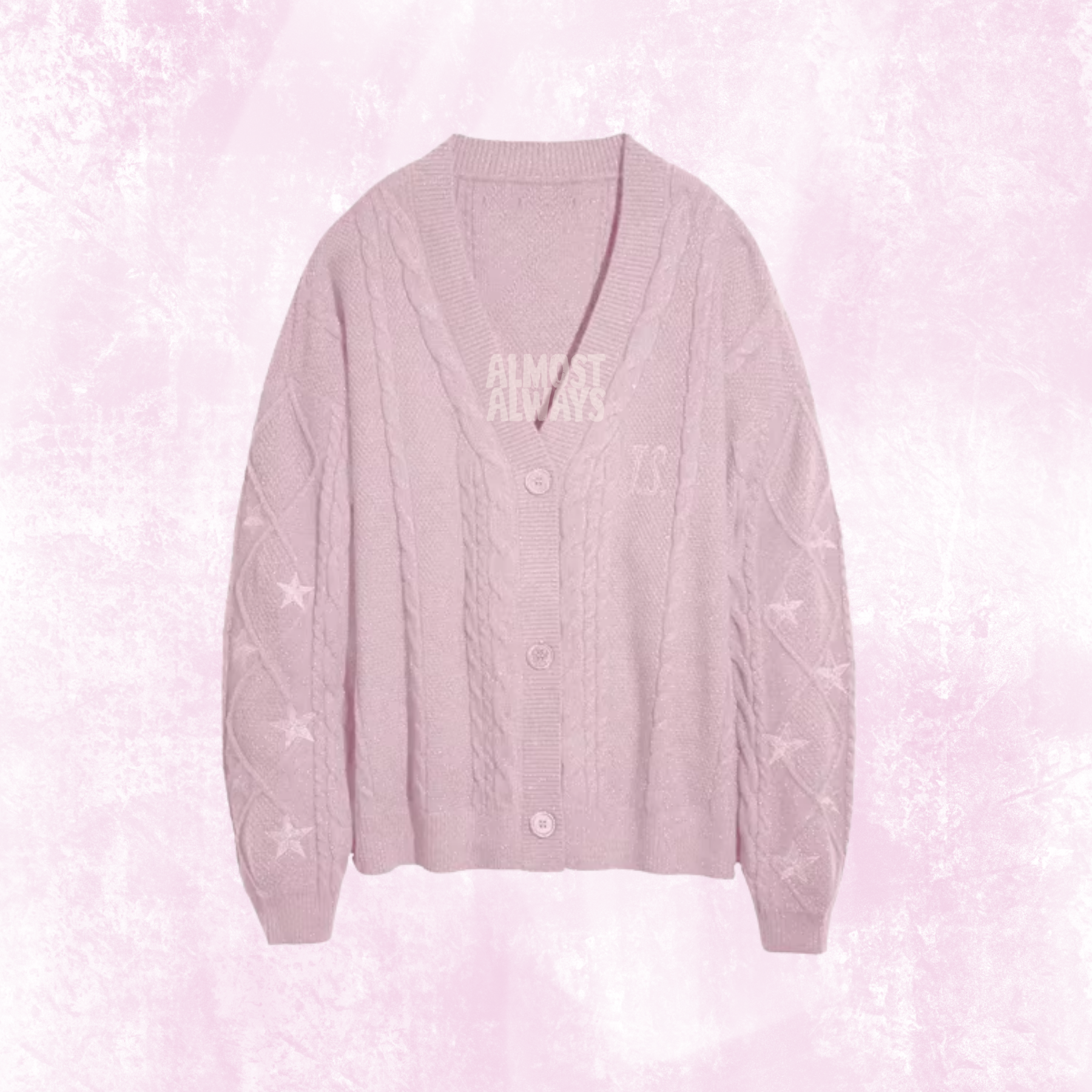 Glitter Cardigan - Pink