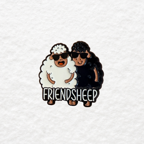 Friendsheep enamel pin