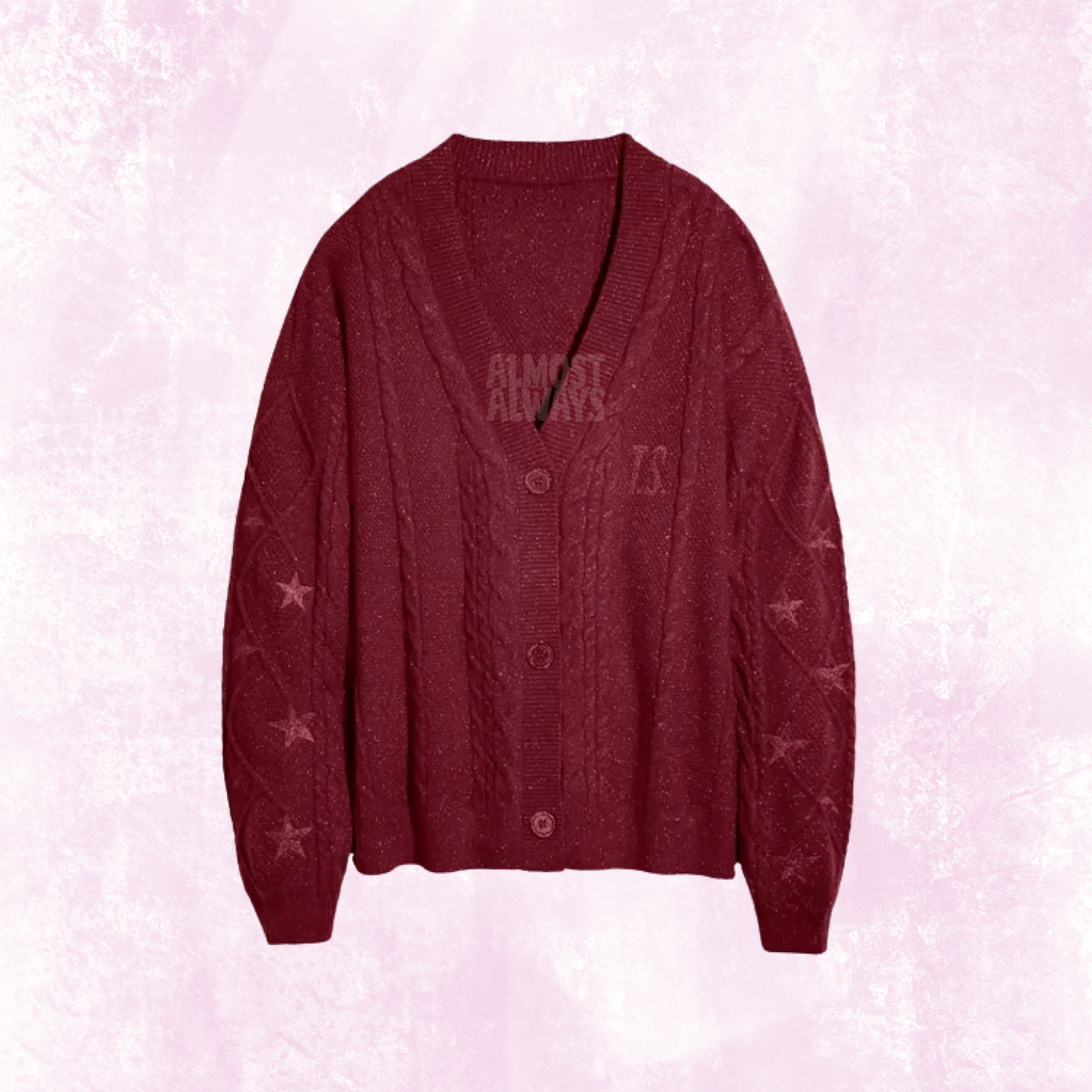 Glitter Cardigan - Maroon