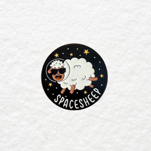 Spacesheep enamel pin