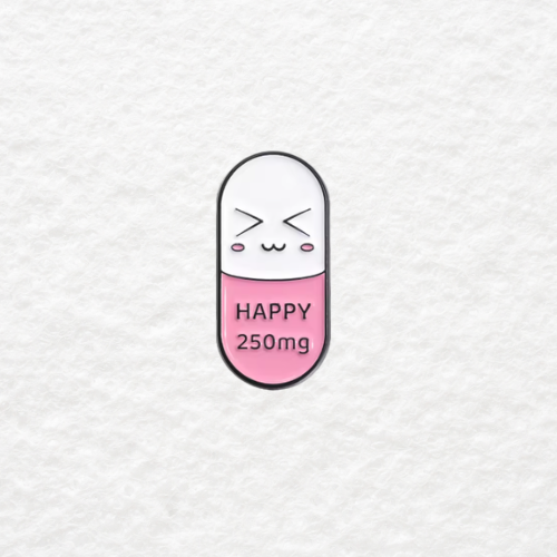 Happy Pill enamel pin
