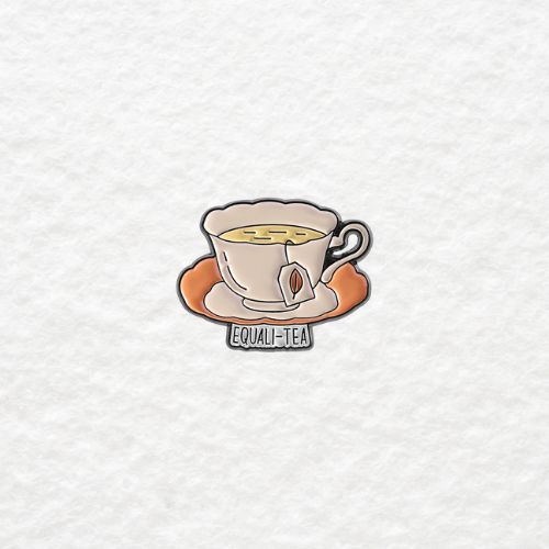 Equali-tea enamel pin
