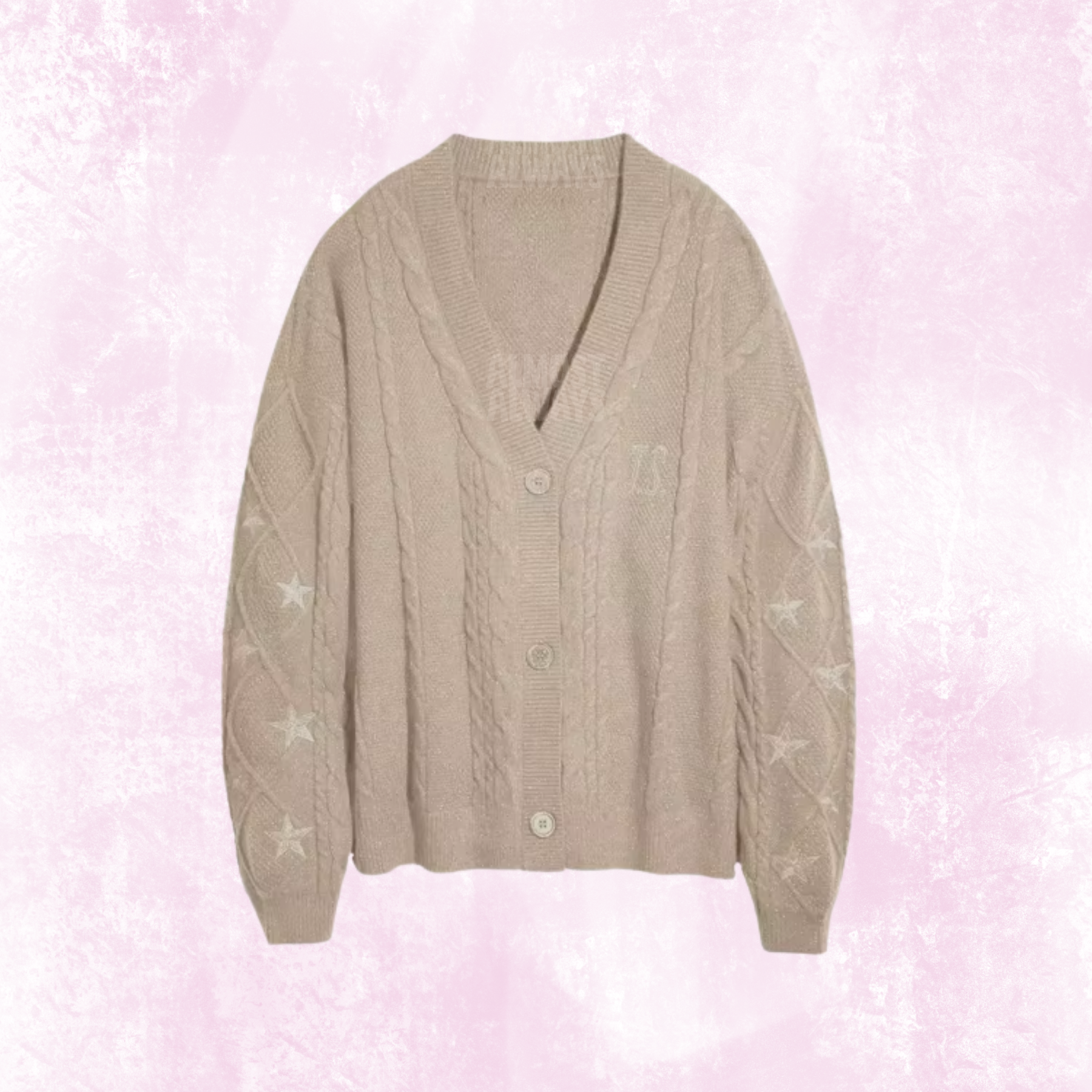 Glitter Cardigan - Beige