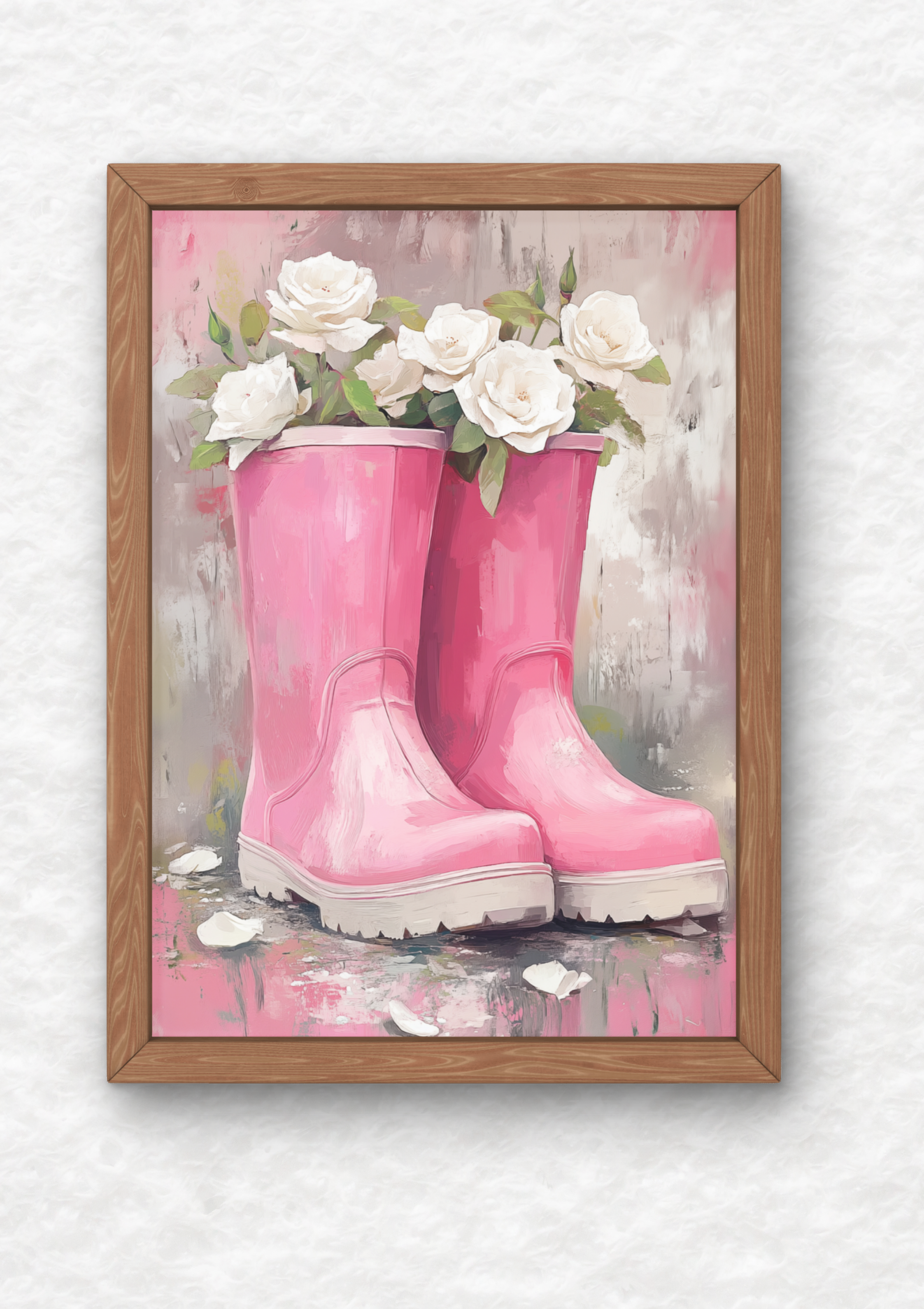 Pink Gumboots art print