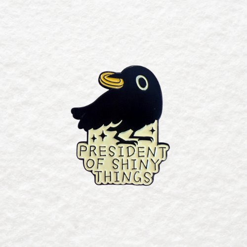 President of Shiny Things enamel pin