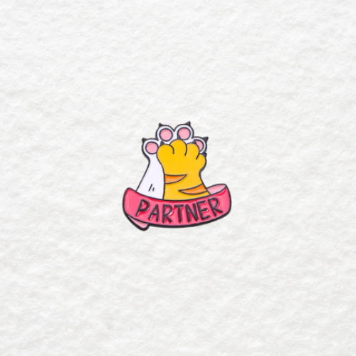 Partner paw enamel pin