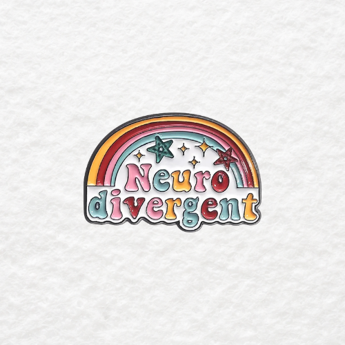 Neurodivergent enamel pin