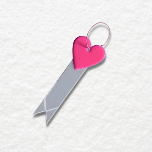 Heart Reflector Bag Charm