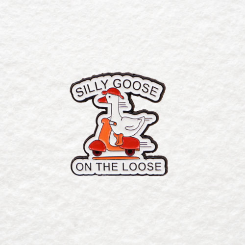 Silly Goose on the Loose enamel pin
