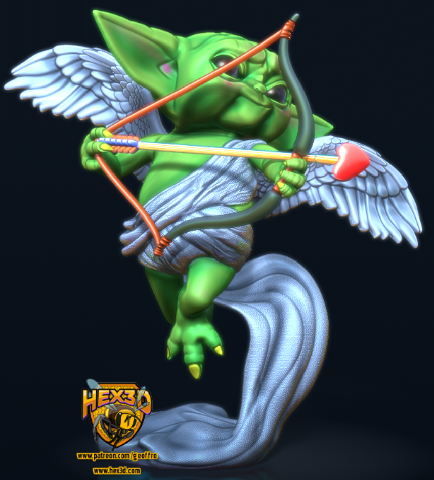Valentines Grogu cupid