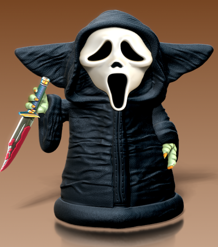 Grogu ghost face