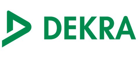 Logo der Firma DEKRA mit grünem Symbol und Text