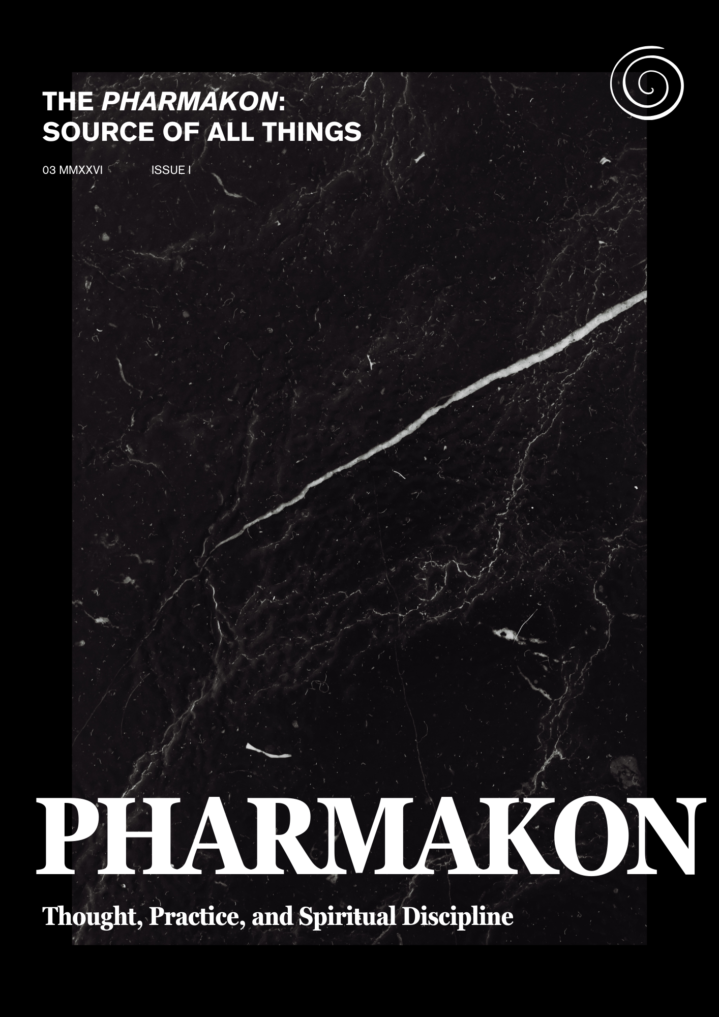 Cover of a magazine titled "The Phakamok: Source of All Things" with a black marble background and white text.