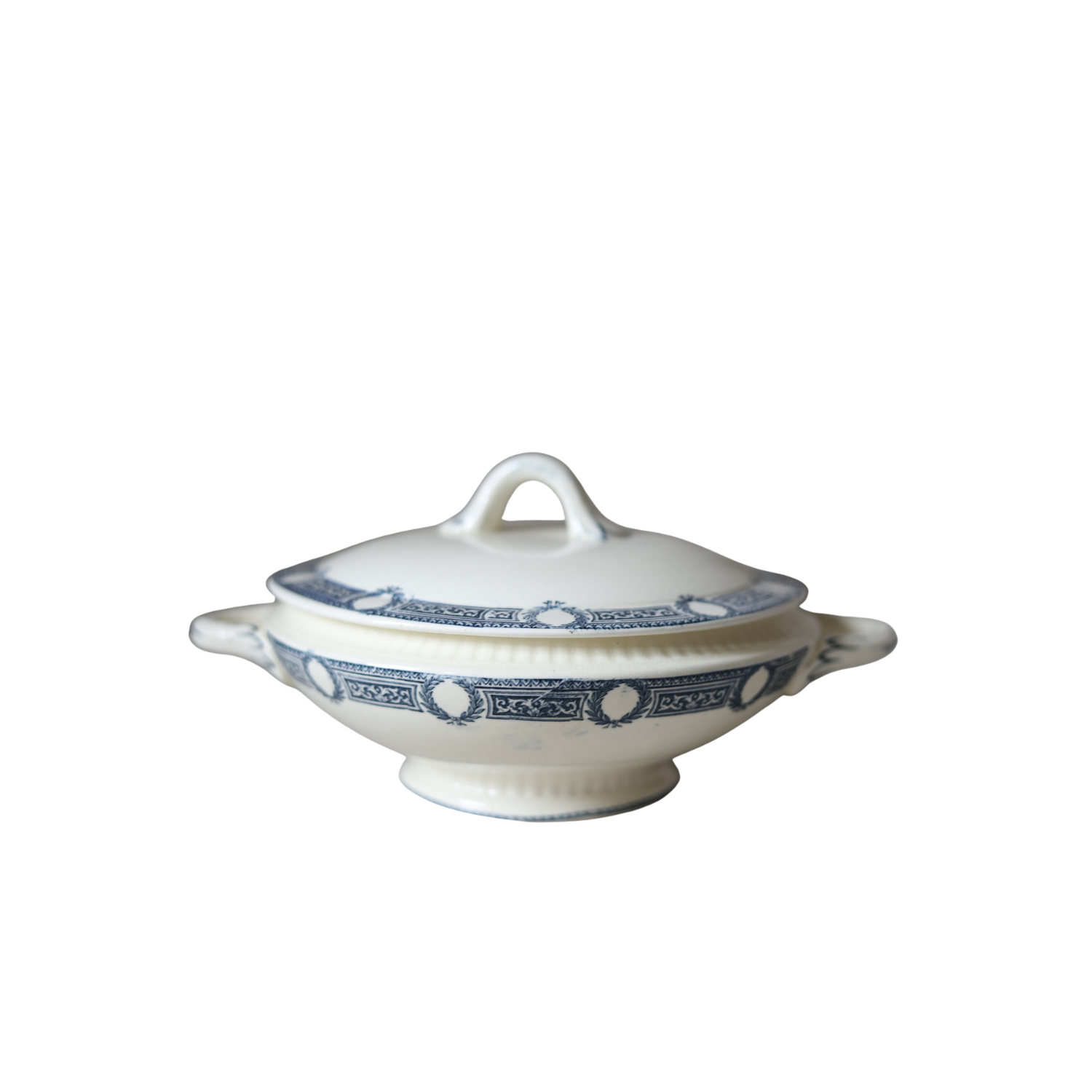 Antique French Blue & White Soupière