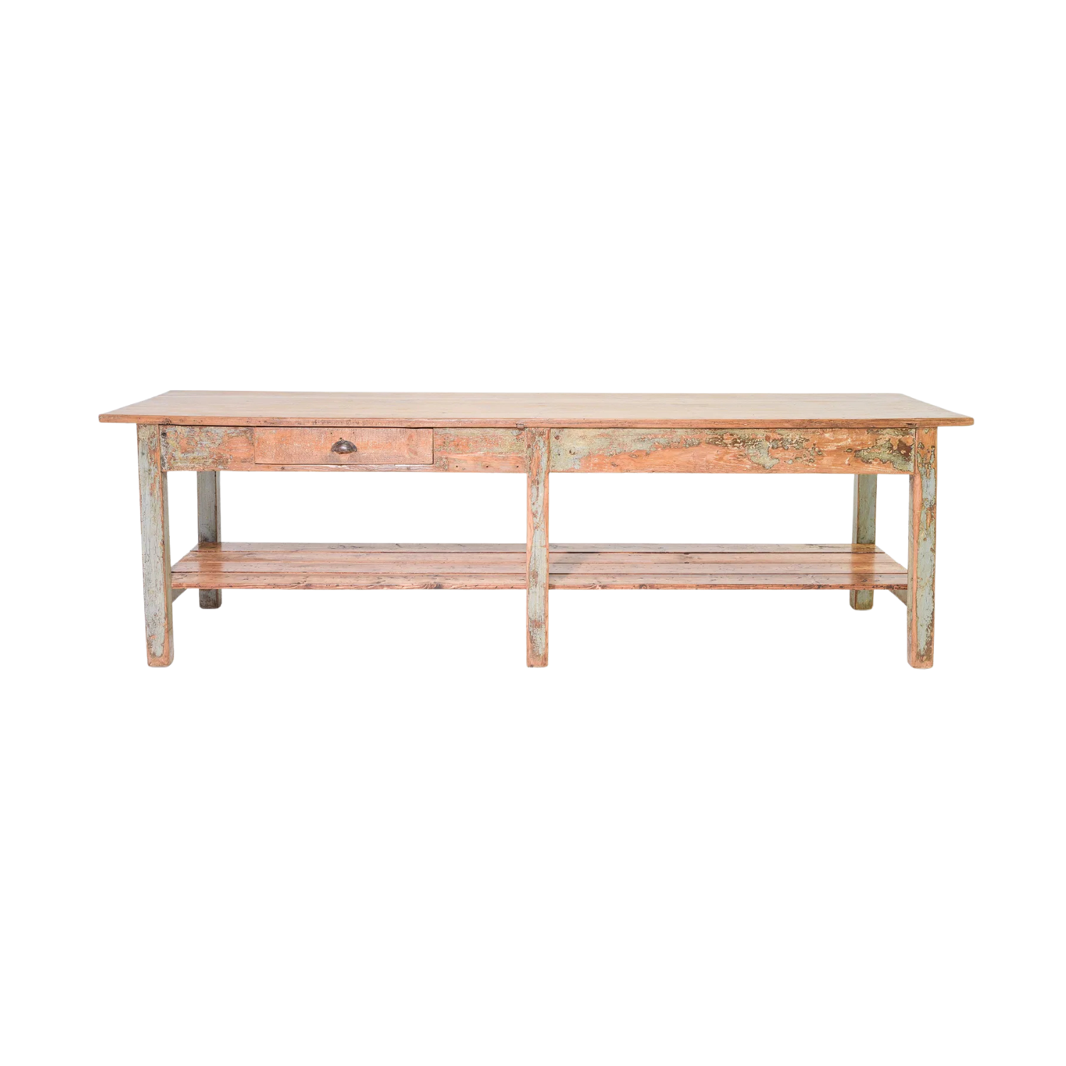 British Draper's Table in Waxed Pine