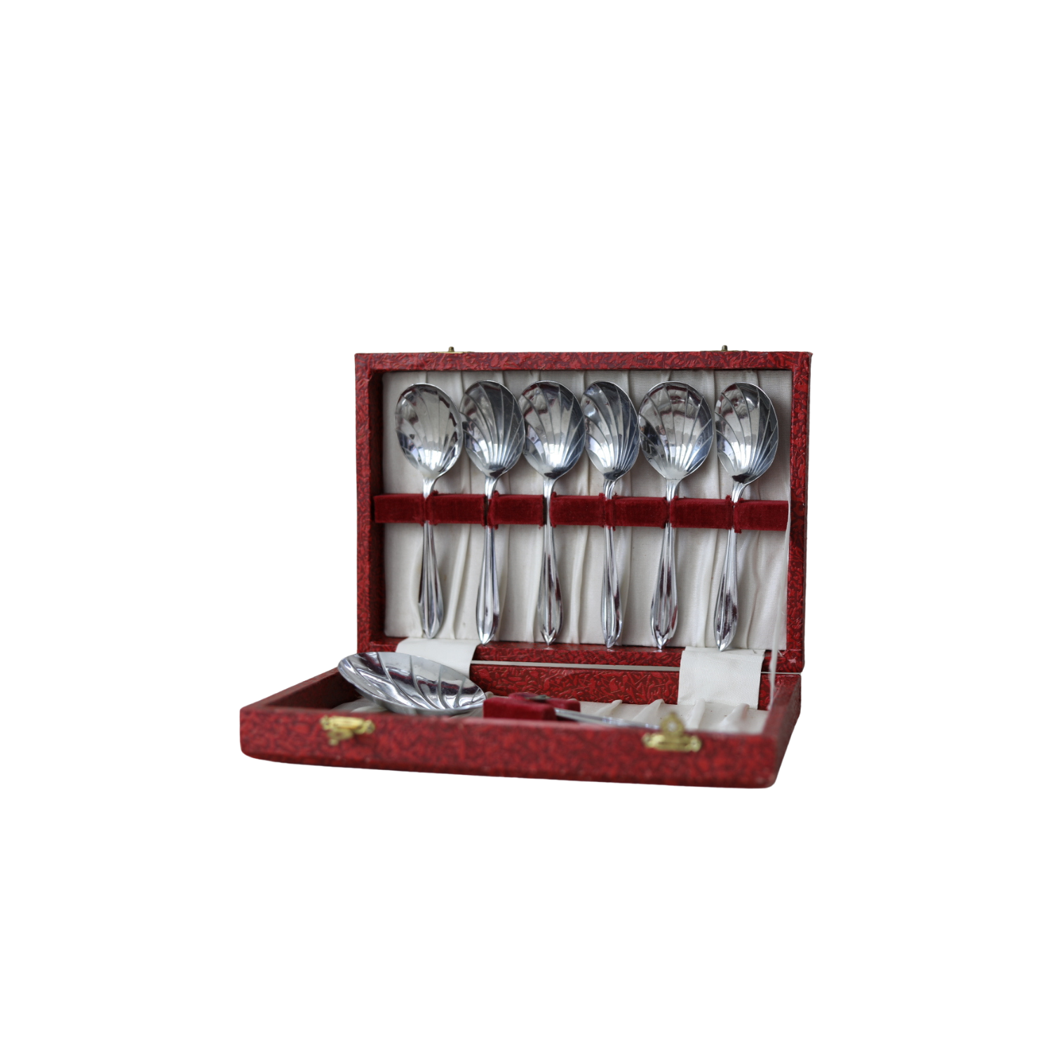 Art Deco English Shell Dessert Spoons