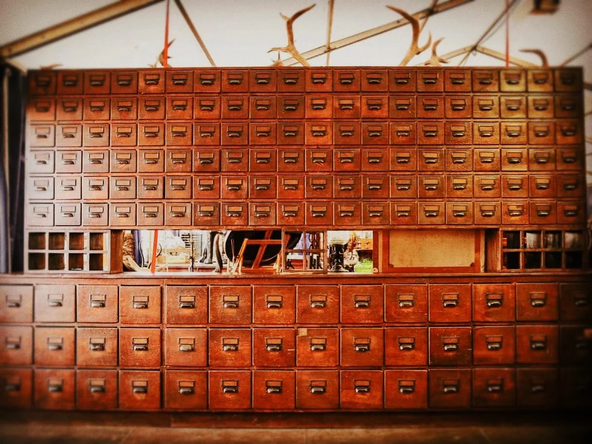 Monumental Belgian Chemist's Cabinet