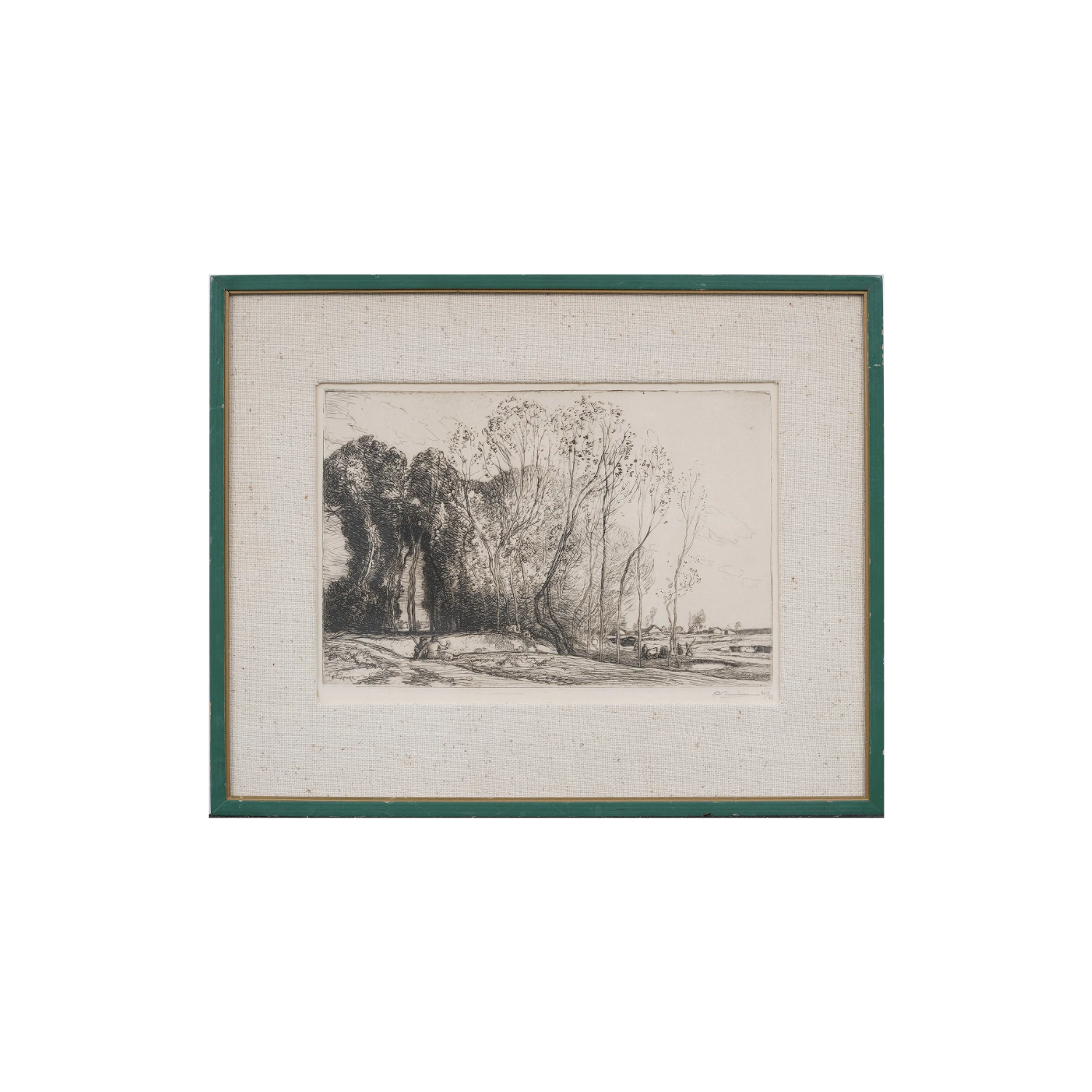 Signed French Etching by August-Louis Lepère, Late 19th C.