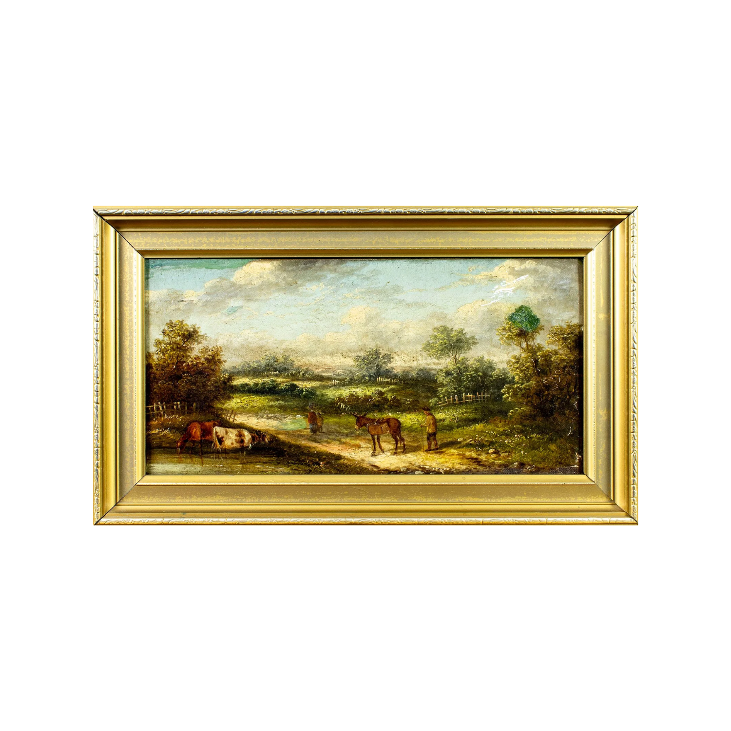 19th C. European Pastoral Oil Painting