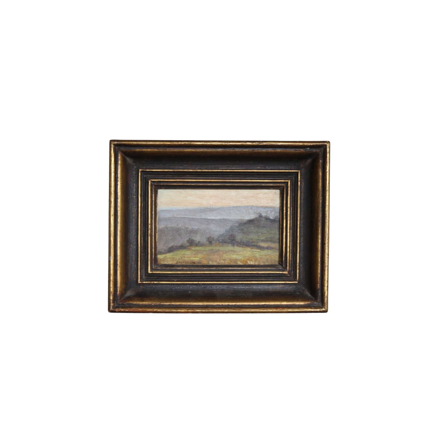 French Tonalist Landscape Oil on Board