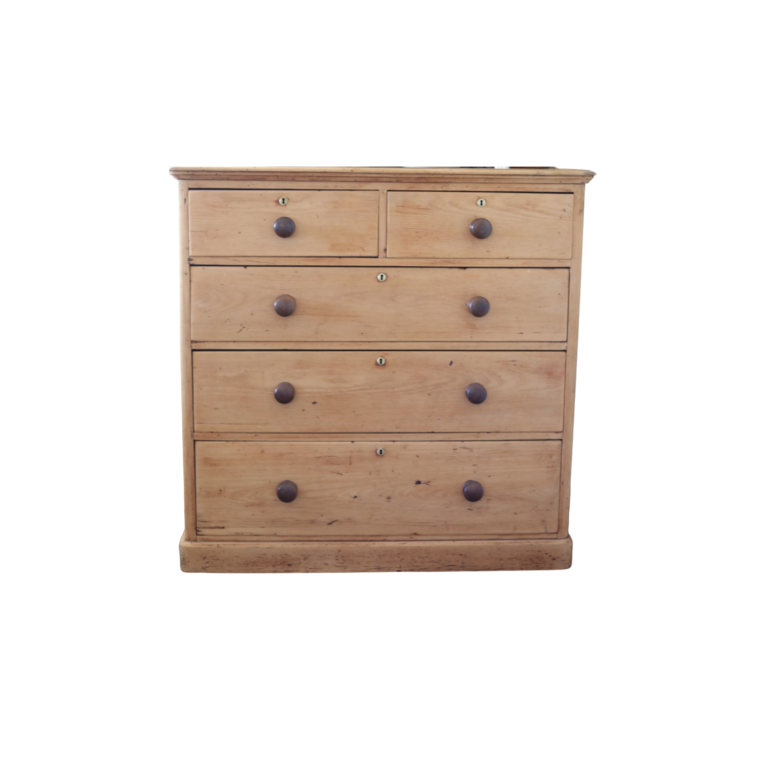 Danish Pine Chest of Drawers, Mid-19th Century
